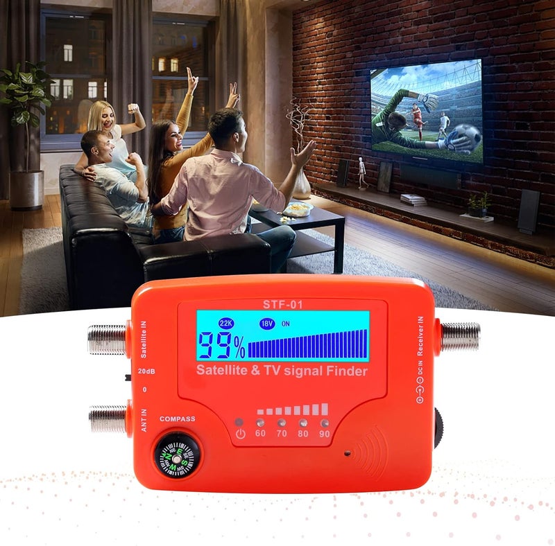 weitol Digital Satellite Finder, 2 in 1 Satellite and TV Signal Finder STF-01 TV Antenna Signal Strength Meter Signal Finding Meter with Compass Alarm Buzzer - Image 4
